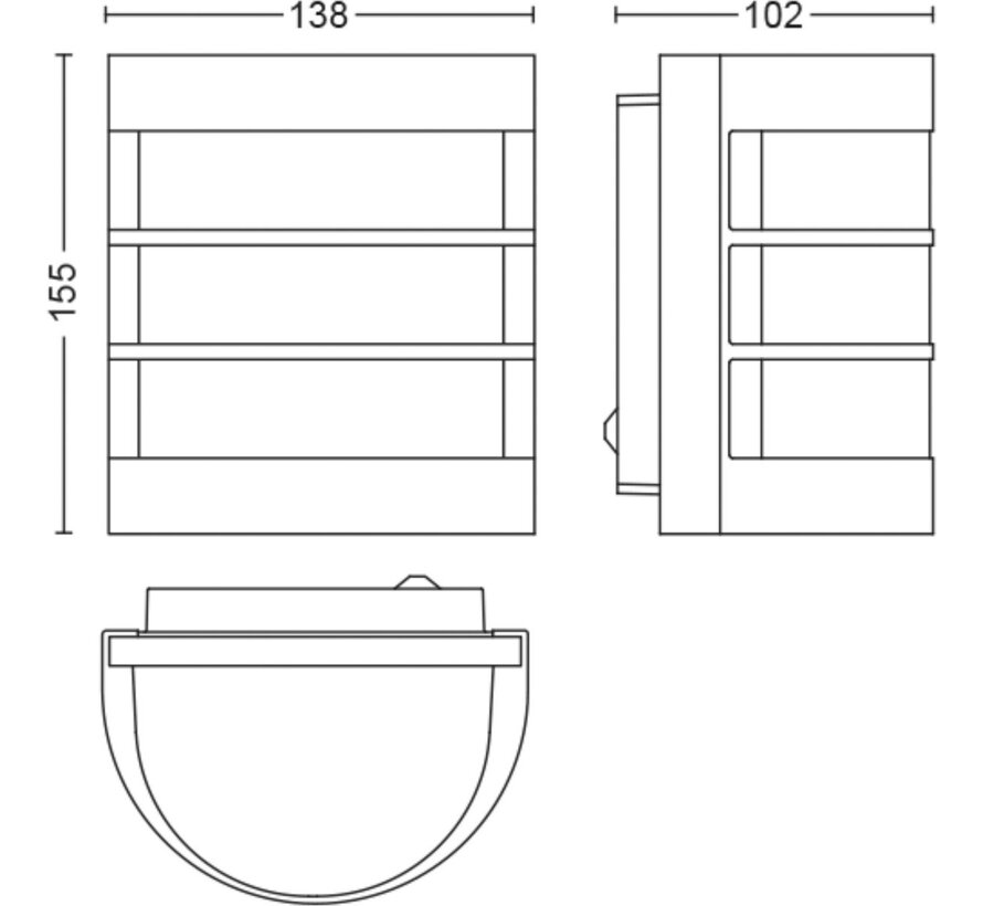 Philips myGarden Calgary Inox buitenlamp - E27 - IP44 - wand