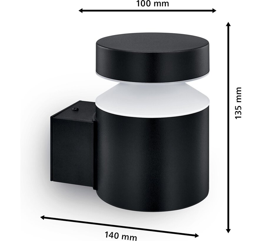 Philips myGarden Laven buitenlamp – wand – 6 W LED – zwart