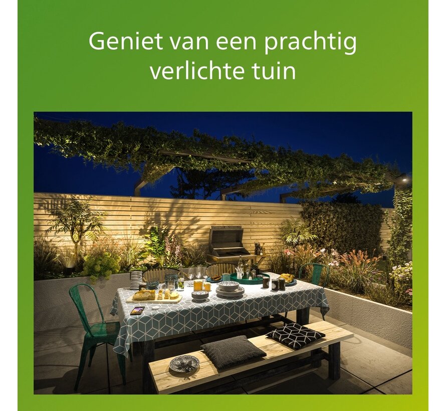 Philips myGarden Laven buitenlamp – wand – 6 W LED – zwart