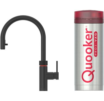 Quooker Flex met PRO3 3-in-1 kokendwaterkraan zwart