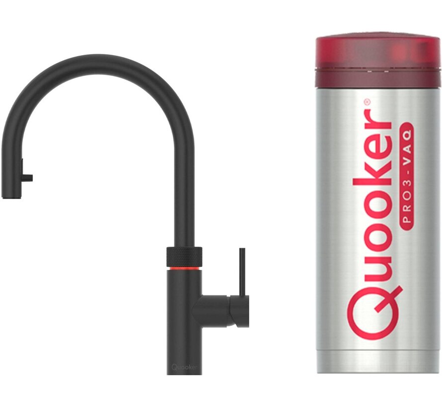 Quooker Flex met PRO3 3-in-1 kokendwaterkraan zwart