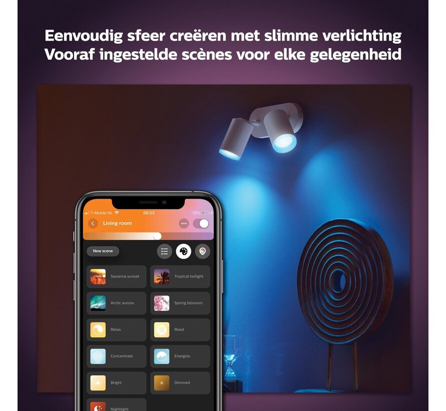 Philips Hue Fugato opbouwspot 2-lichts wit - white & color ambiance