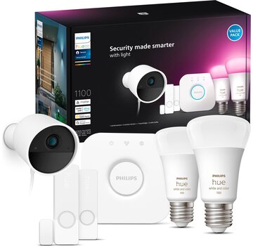 Philips Hue Secure starterkit - camera + 2x E27 + 2x sensor + Bridge