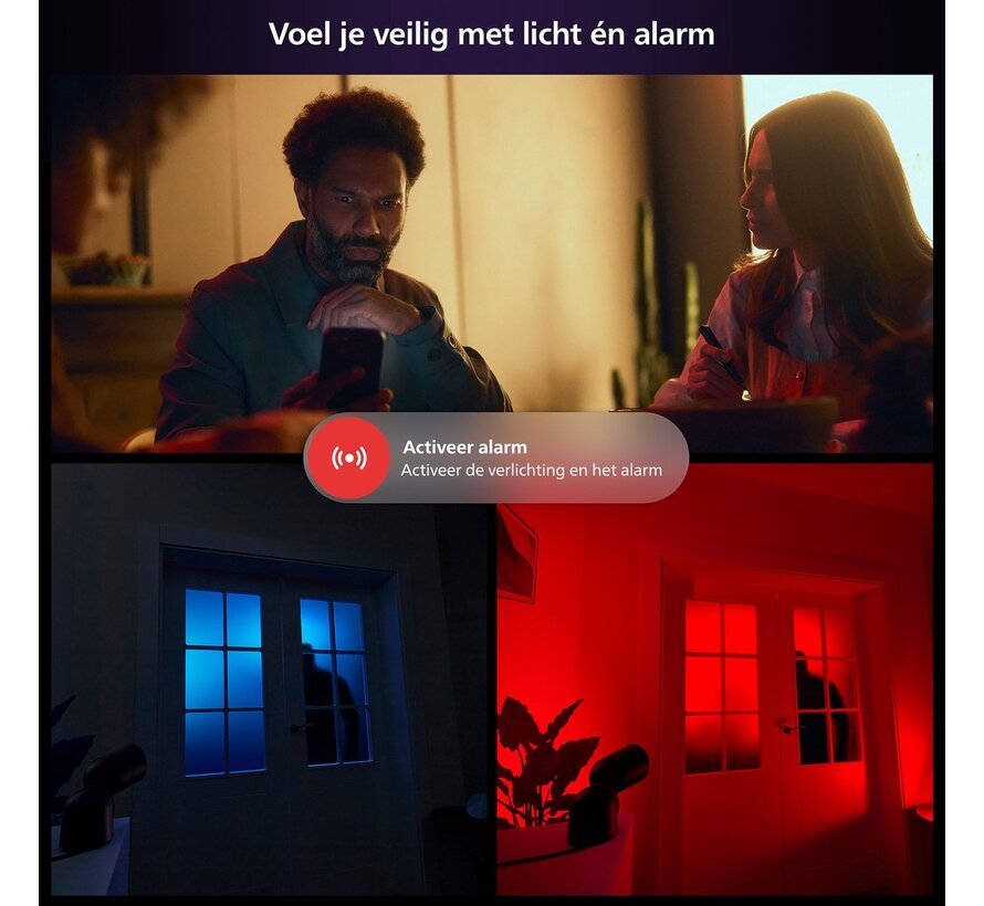 Philips Hue Secure starterkit - camera + 2x E27 + 2x sensor + Bridge