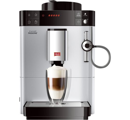 Melitta Caffeo Passione F53/0-101 zilver – compacte volautomaat met 1,2 l reservoir en 15 bar pompdruk
