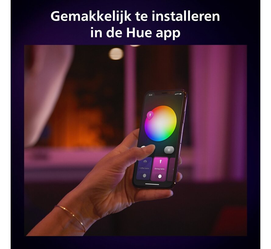 Philips Hue Tento rond LED-plafondpaneel 29,1 cm – slanke plafondlamp met ca. 2200 lumen