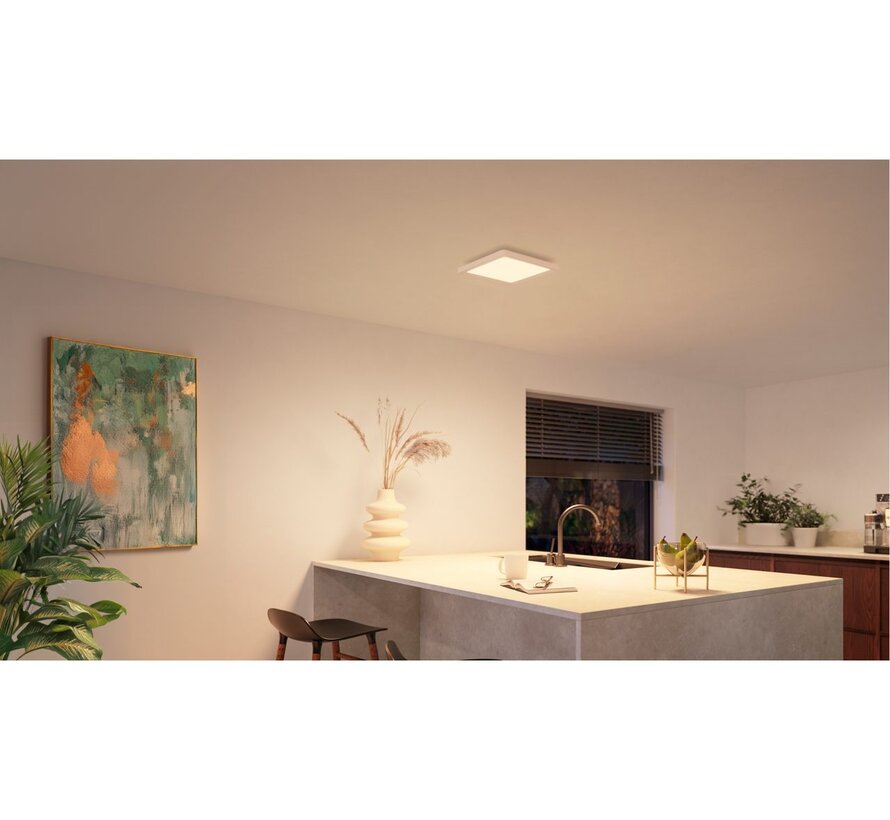 Philips Hue Tento LED-plafondpaneel 30 x 30 cm – compacte plafondlamp met ca. 2200 lumen