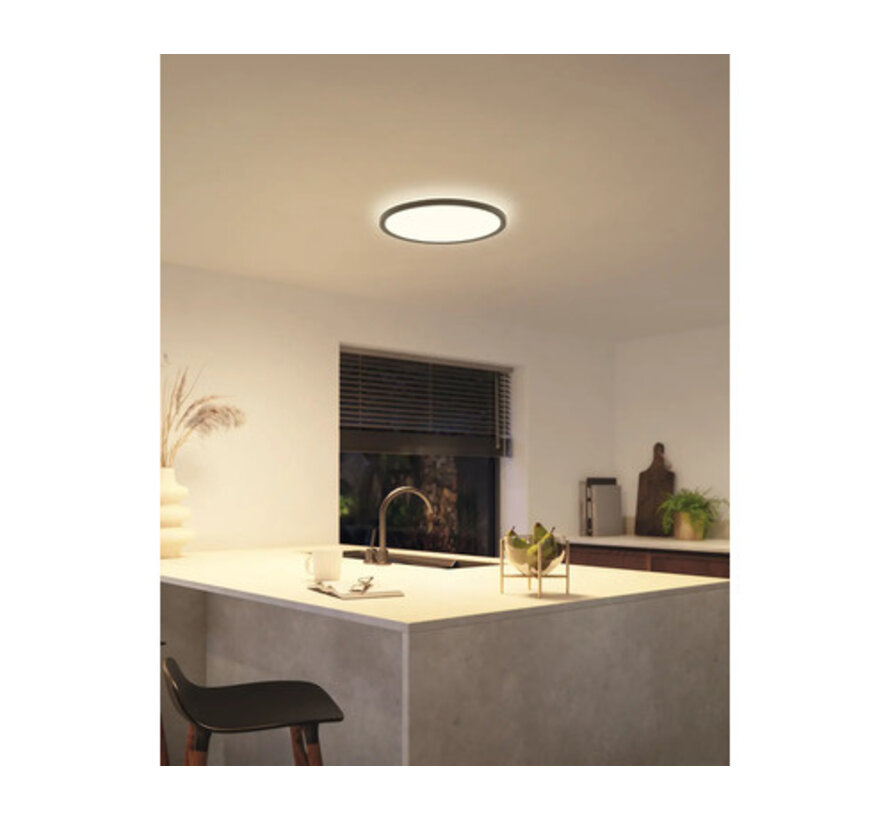 Philips Hue Tento rond LED-plafondpaneel 42,1 cm zwart met White Ambiance