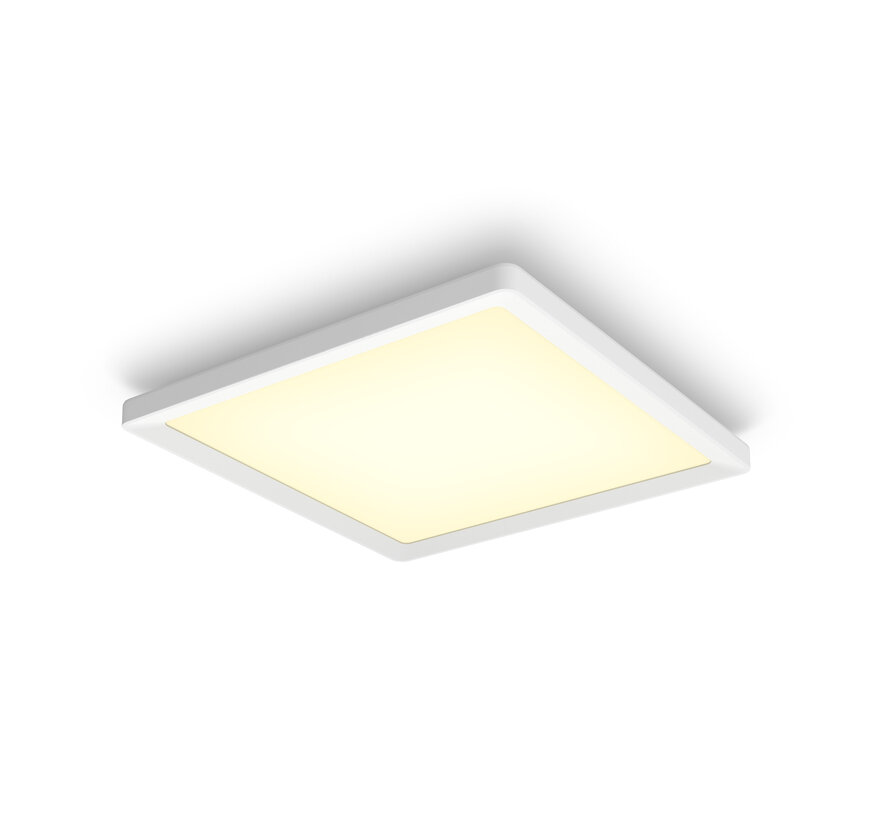 Philips Hue Tento vierkant White Ambiance plafondpaneel middel 40 x 40 cm wit