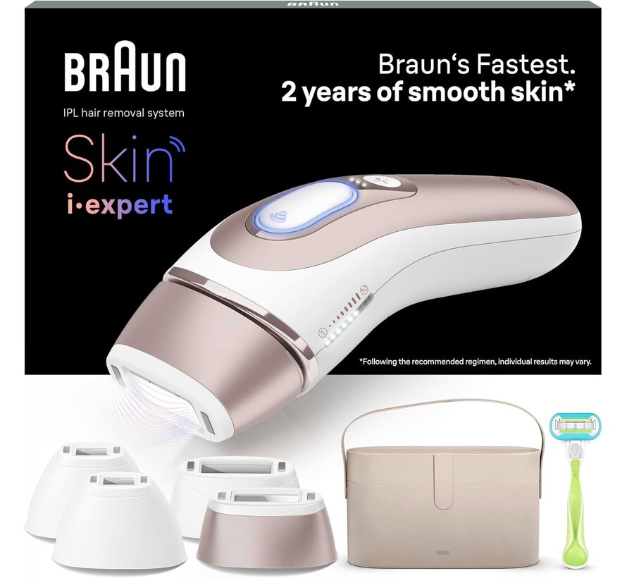Braun Smart IPL Skin i-expert PL7387 IPL-ontharingssysteem met app en 4 opzetstukken