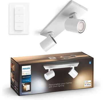 Philips Hue Runner opbouwspot 2-lichts wit met Dimmer switch