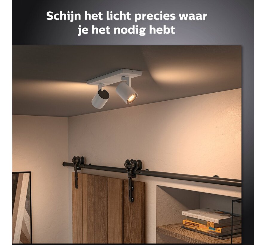 Philips Hue White ambiance Runner opbouwspot 2-spots wit inclusief Hue Dimmer switch