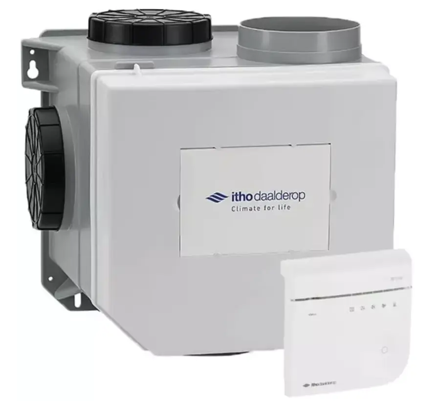Itho Daalderop CVE-S OptimaFlow CO2 ventilatie-unit alles-in-1 met vochtsensor en CO2-regeling