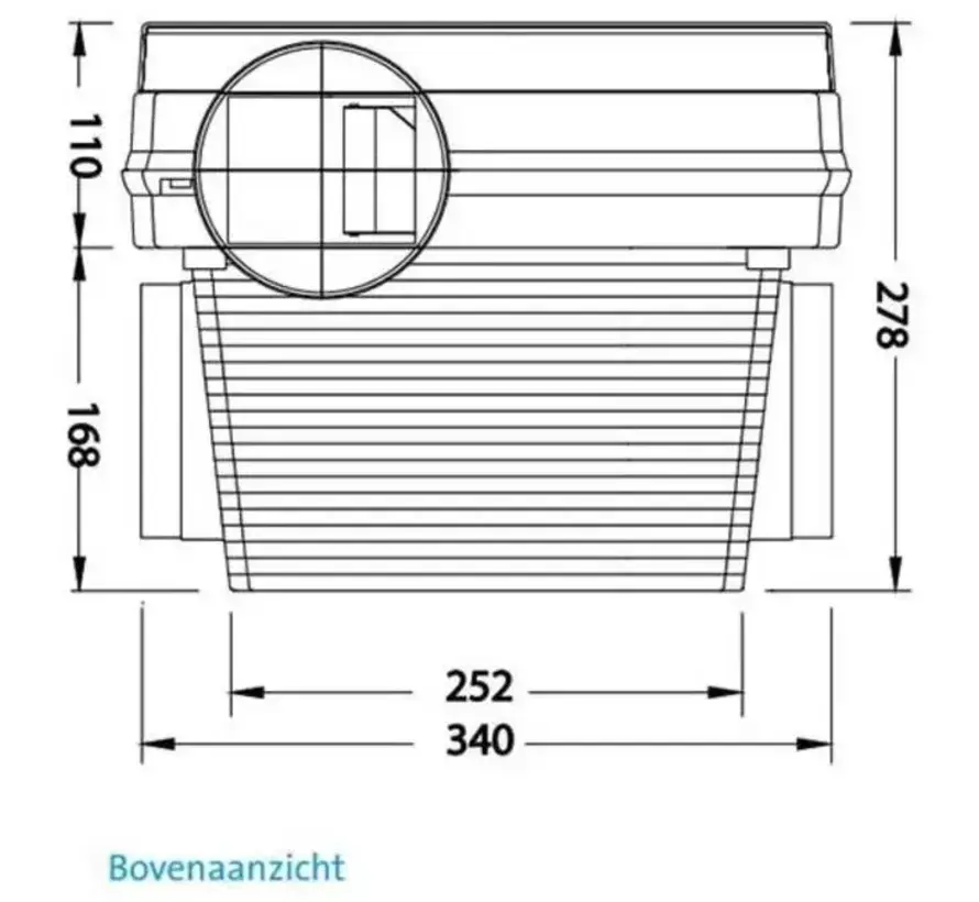 Orcon Compact-10RHP woonhuisventilator 320 m³/h met vochtsensor en Perilexstekker