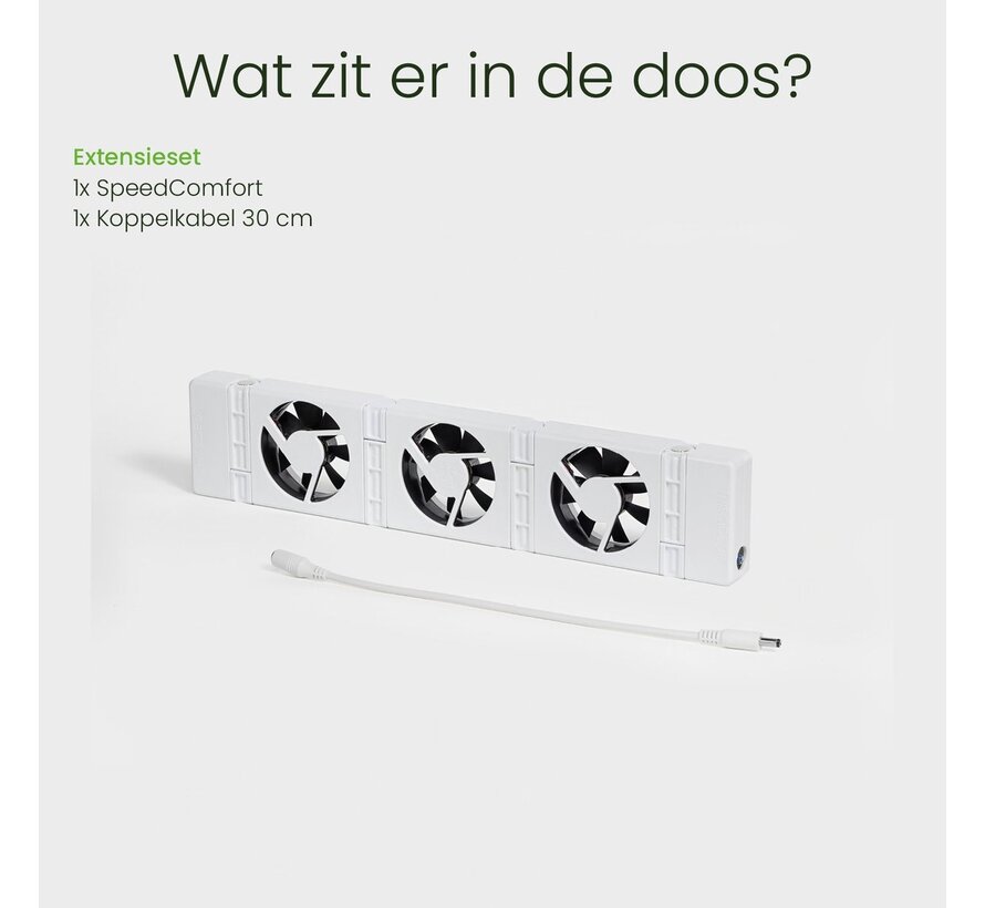 SpeedComfort radiatorventilator uitbreidingsset wit voor extra radiatoren