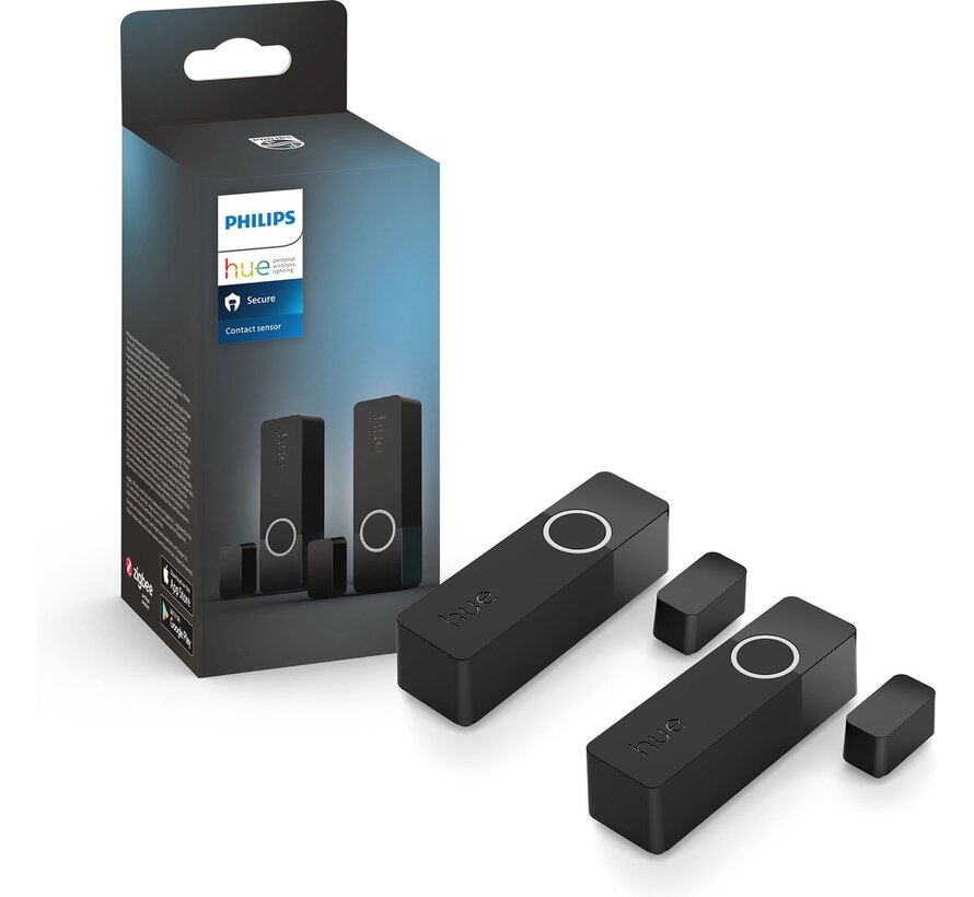 Philips Hue Secure contact sensor 2-pack zwart voor deuren en ramen