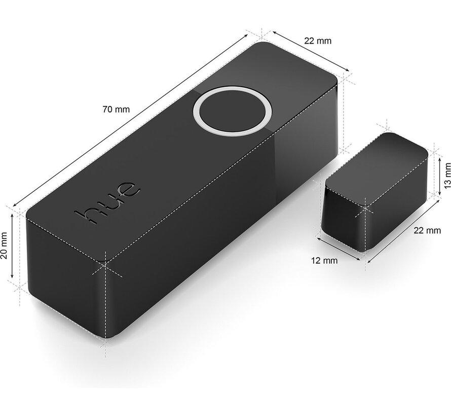 Philips Hue Secure contact sensor 2-pack zwart voor deuren en ramen