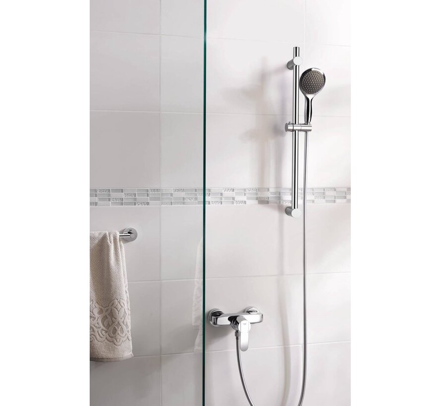 Grohe QuickFix Wave Cosmopolitan wandgemonteerde douchemengkraan chroom