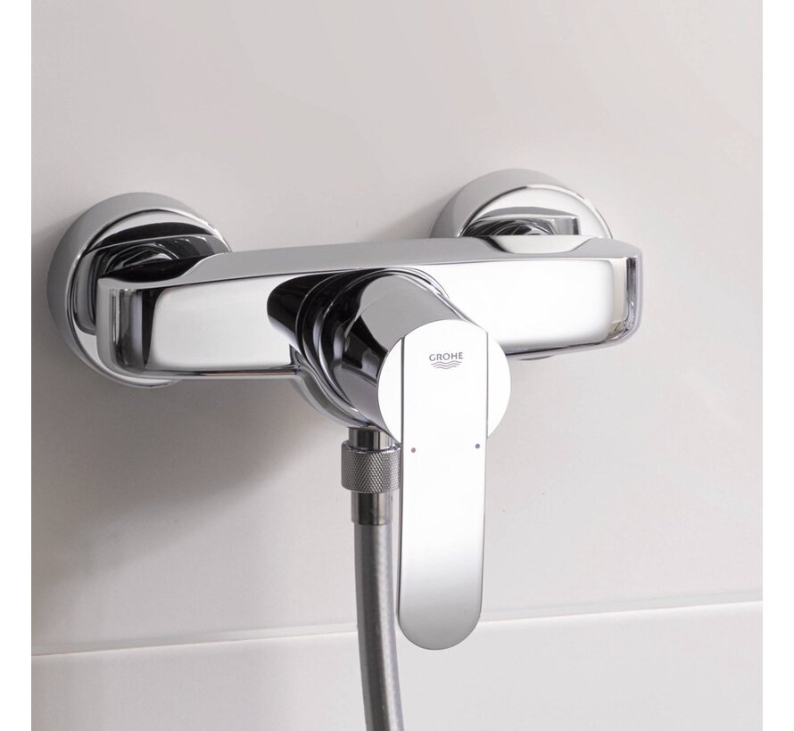 Grohe QuickFix Wave Cosmopolitan wandgemonteerde douchemengkraan chroom