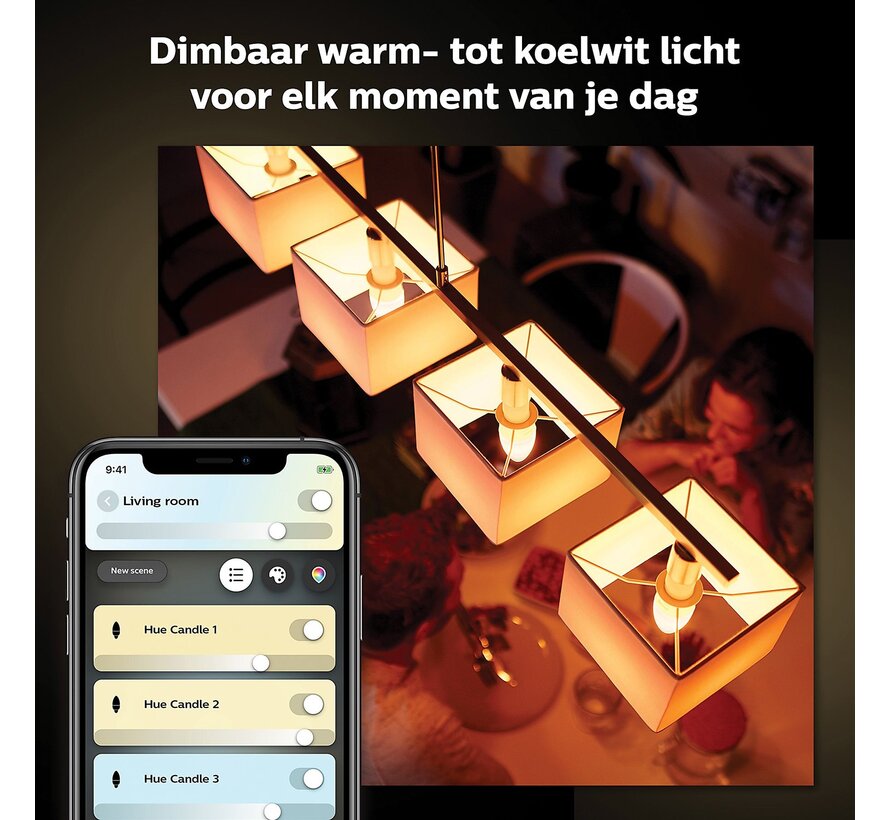 Philips Hue White Ambiance E14 kaarslamp losse slimme lamp