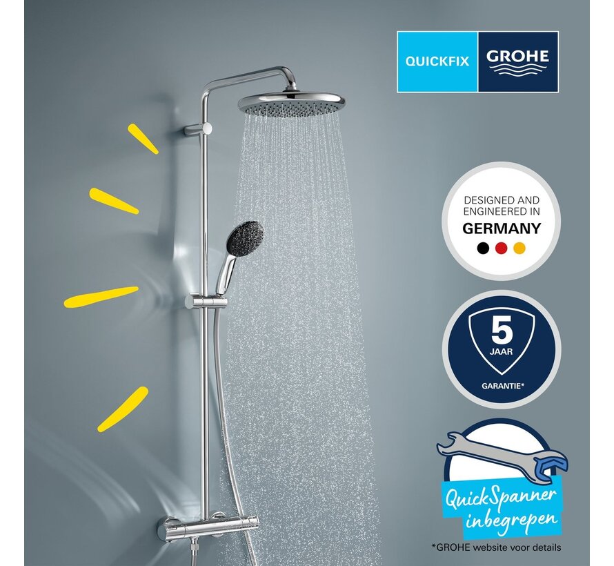 GROHE Vitalio Start System 250 QuickFix regendoucheset met handdouche en thermostaatkraan
