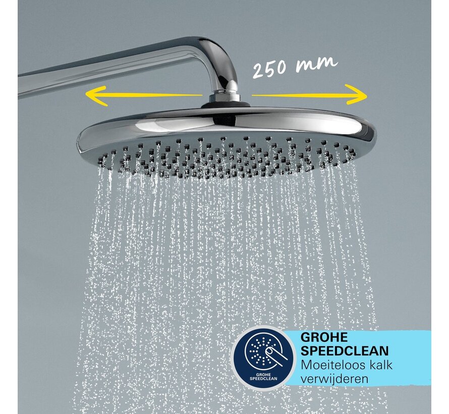GROHE Vitalio Start System 250 QuickFix regendoucheset met handdouche en thermostaatkraan