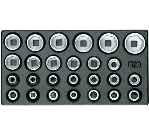 Gedore 1500 ES-19 IS dopsleutel- en bitsset 1/2" in 1500 ES module 26-delig