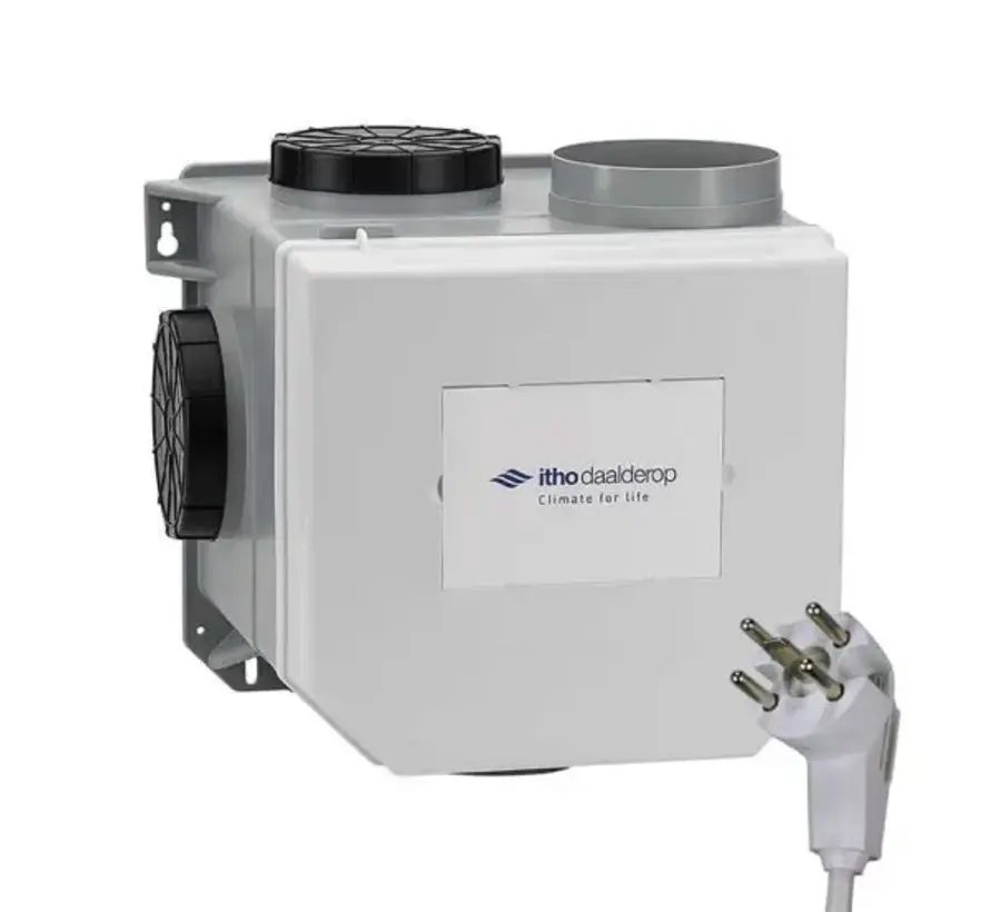 Refurbished Itho CVE-S SP ventilatie-unit met vochtsensor en Perilex-stekker 325 m3/h