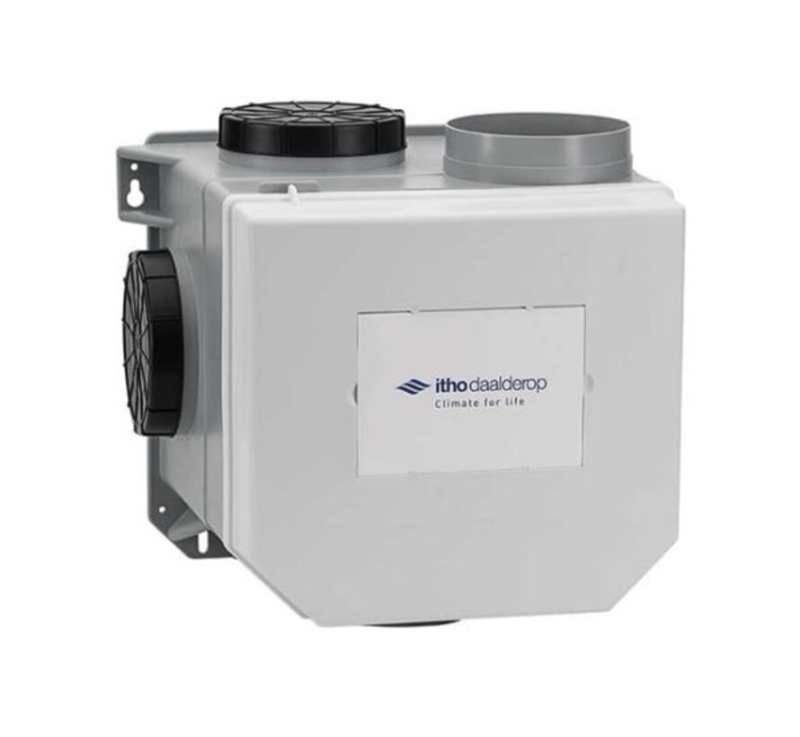 Refurbished Itho Daalderop CVE-S SP ventilatie-unit met vochtsensor en Perilex-stekker 325 m3/h