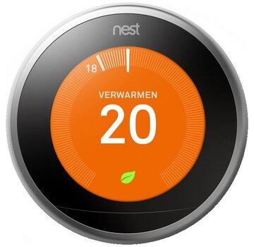 Google Nest Learning Thermostat V3 zilver met Heat Link