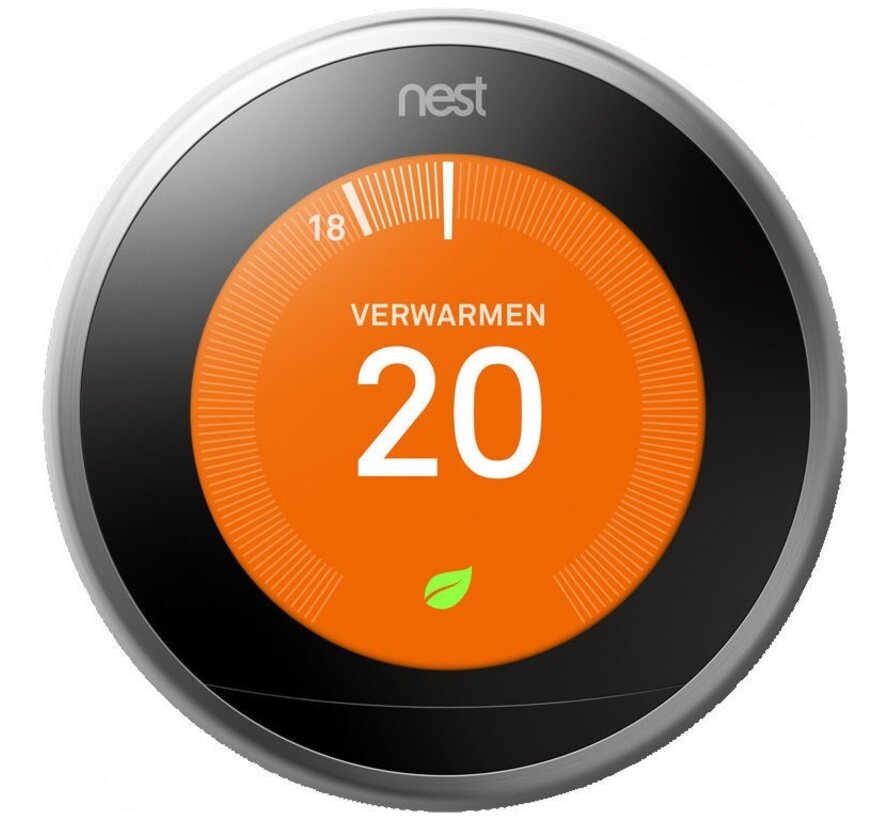Google Nest Learning Thermostat V3 slimme thermostaat zilver met Heat Link