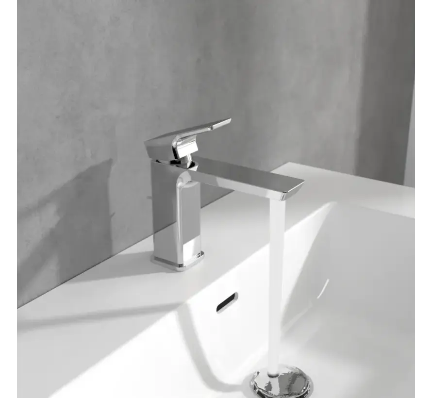 Villeroy & Boch Subway 3.0 eengreeps wastafelkraan met trekstang-afvoer chroom