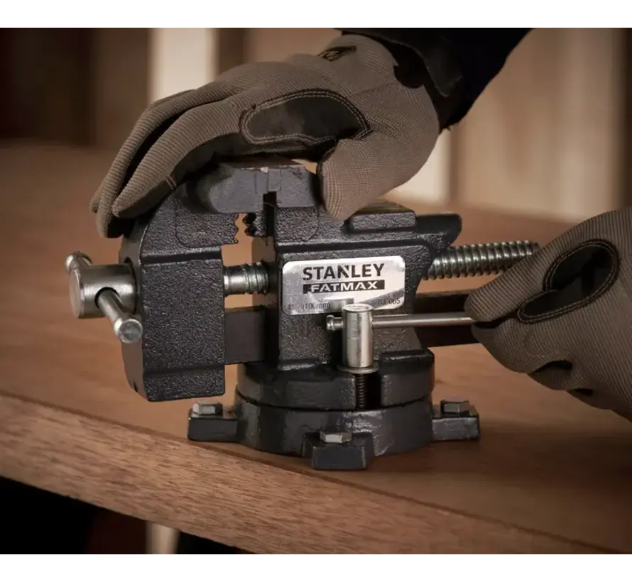 Stanley MaxSteel bankschroef 85 x 100 mm met gietijzeren body en 1100 kg klemdruk