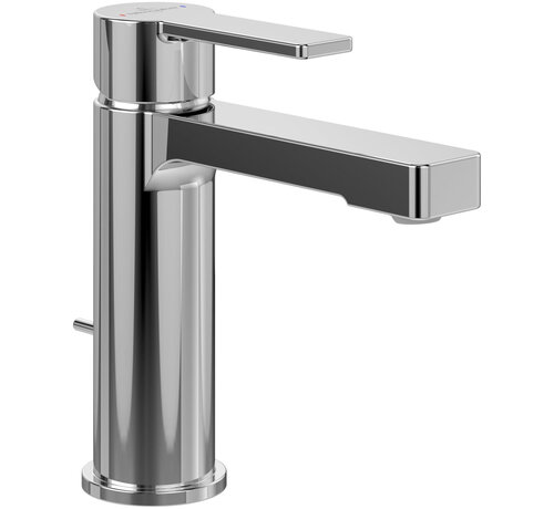 Villeroy en Boch Architectura eengreeps wastafelkraan met trekstang afvoergarnituur chroom