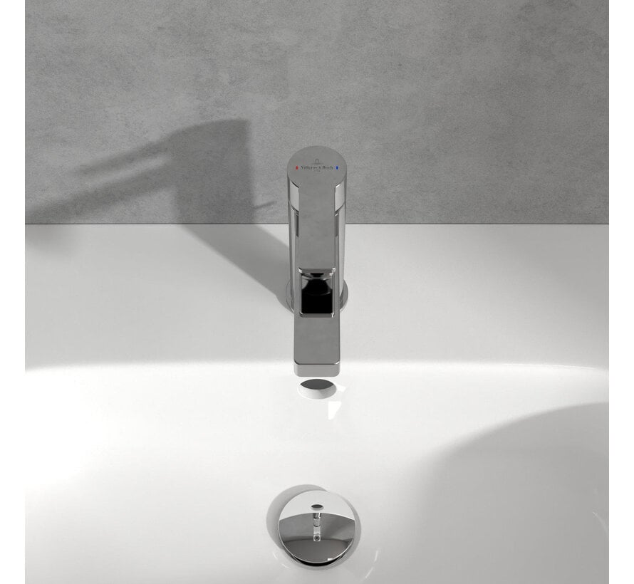 Villeroy en Boch Architectura eengreeps wastafelkraan met trekstang afvoergarnituur chroom