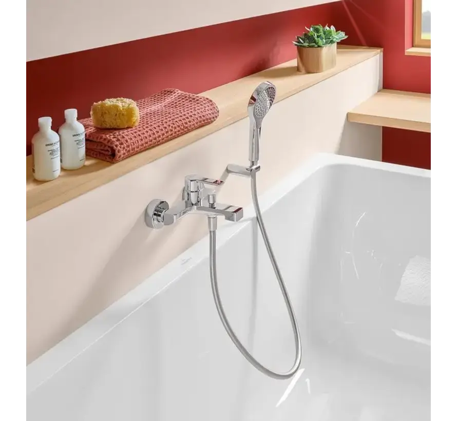 Villeroy en Boch Architectura eengreeps badkraan chroom voor bad en douche