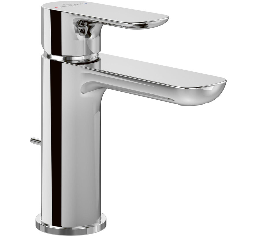 Villeroy en Boch O.novo eengreeps wastafelkraan met trekstang afvoergarnituur chroom
