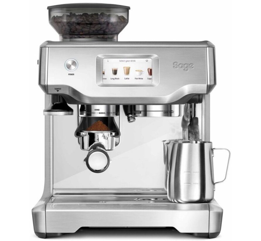Sage the Barista Touch espressomachine met touchscreen, ingebouwde koffiemolen en automatische melktexturering – roestvrij staal