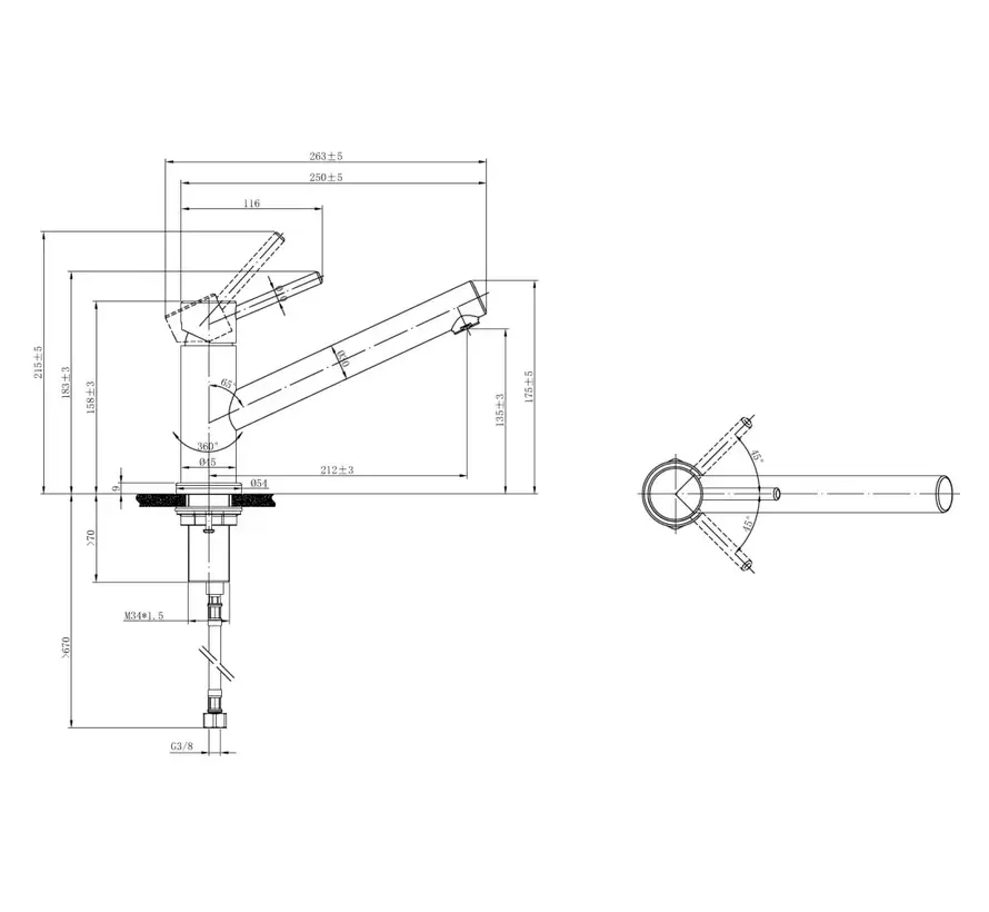 Villeroy & Boch Como Shower keukenkraan met uittrekbare sproeikop RVS 925200LC - EAN 4047289847168