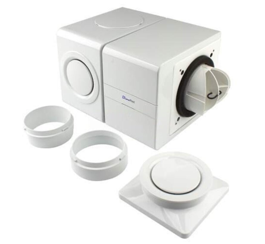 ClimaRad MiniBox inclusief montageset en kanaalaansluiting