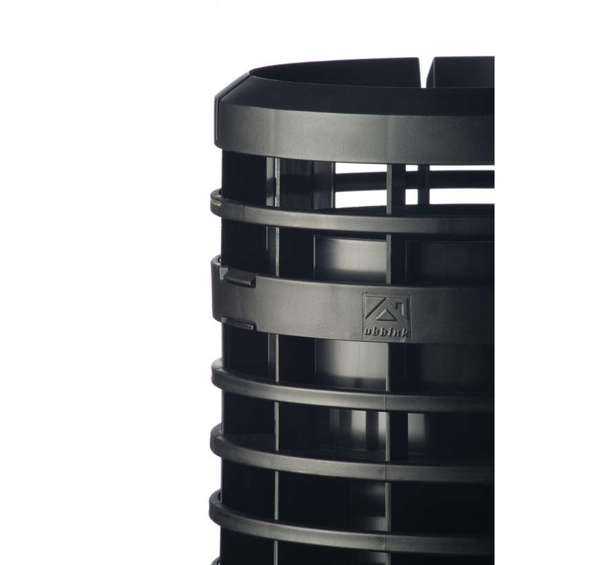 Ubbink MultiVent 5V dakdoorvoer 125 mm 1190 mm zwart – complete dakdoorvoer voor mechanische ventilatie