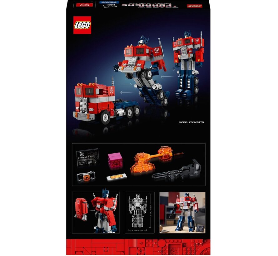 LEGO Icons Optimus Prime Transformers 2-in-1 Set - 10302