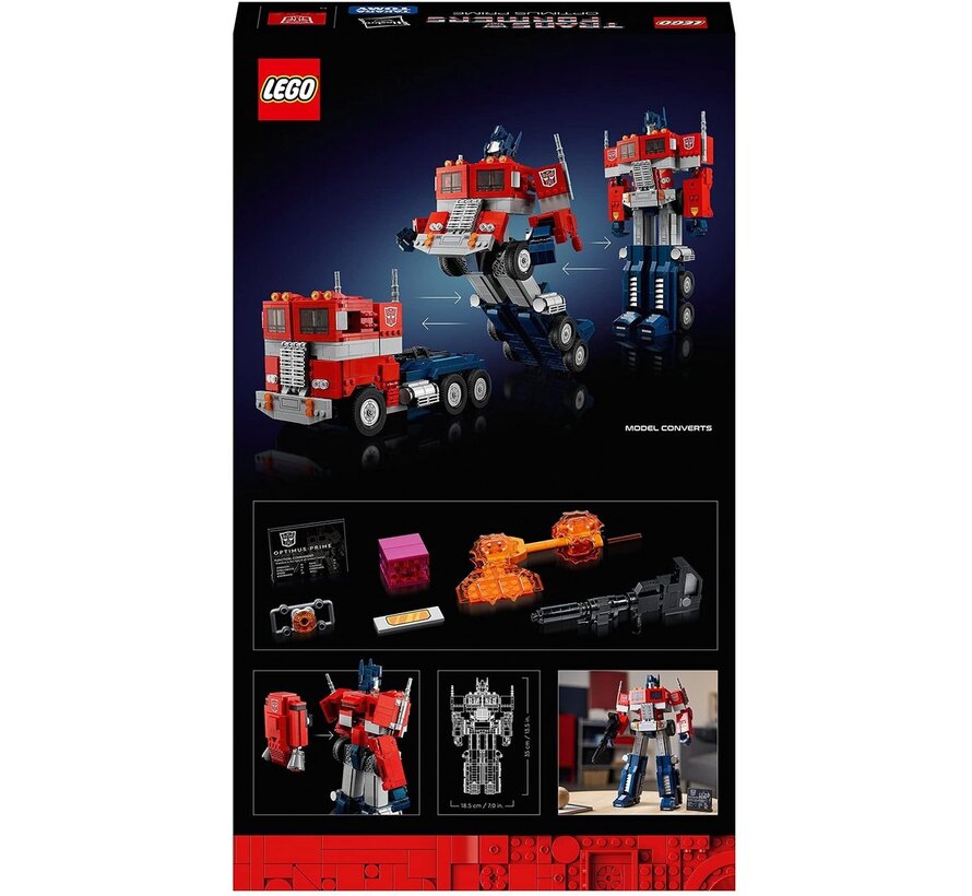 LEGO Icons Optimus Prime Transformers 2-in-1 Set - 10302