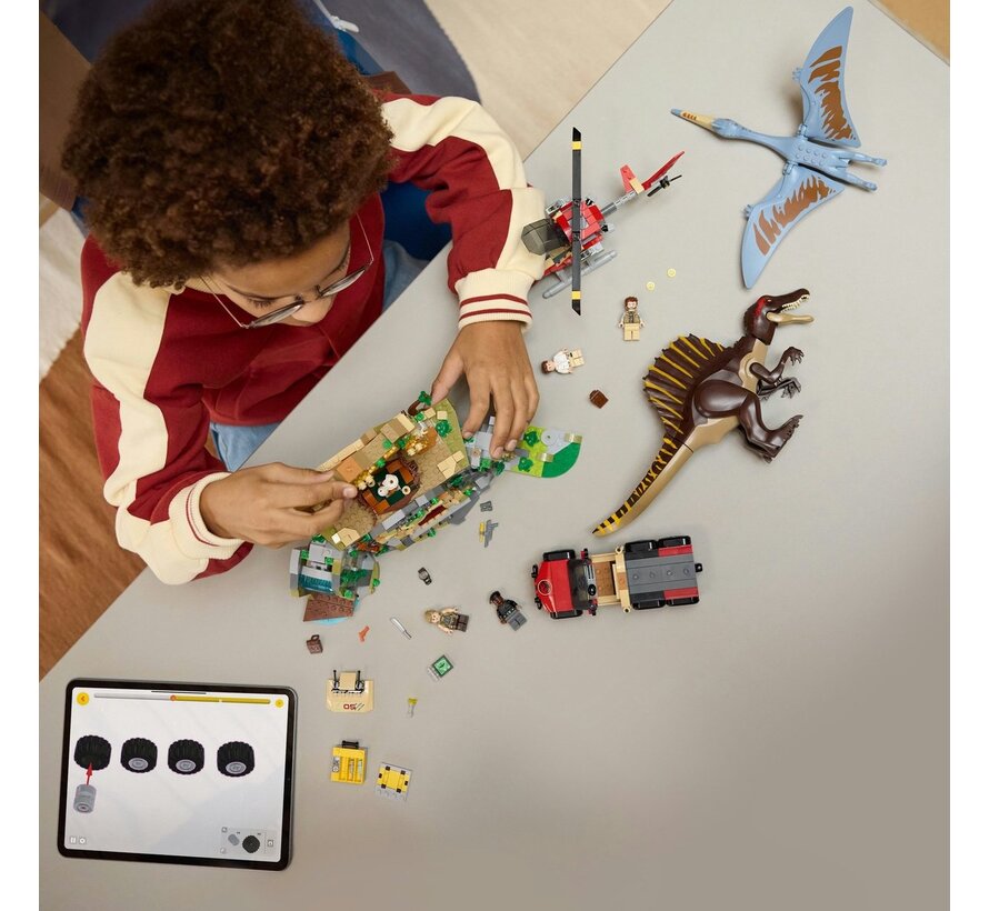 LEGO Jurassic World Spinosaurus en Quetzalcoatlus Luchtmissie – dinosaurus set (76976)