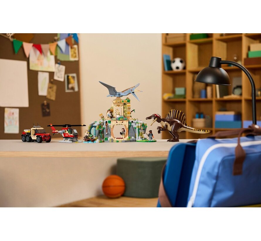 LEGO Jurassic World Spinosaurus en Quetzalcoatlus Luchtmissie – dinosaurus set (76976)