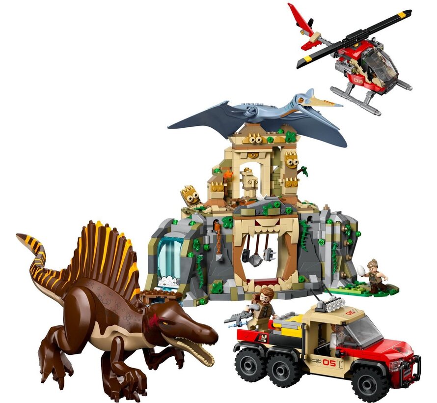 LEGO Jurassic World Spinosaurus en Quetzalcoatlus Luchtmissie – dinosaurus set (76976)