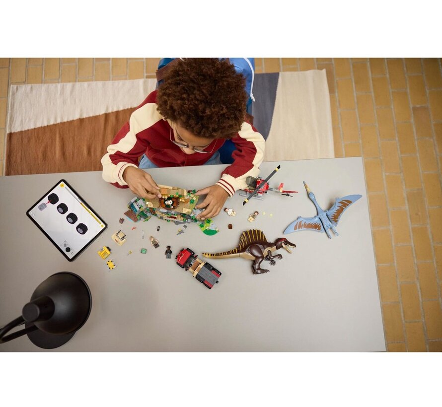 LEGO Jurassic World Spinosaurus en Quetzalcoatlus Luchtmissie – dinosaurus set (76976)
