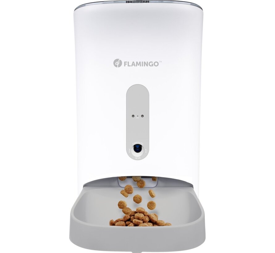 Flamingo Voederautomaat Omega Wit 4,5 liter