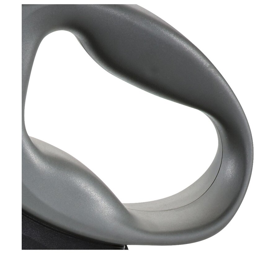 Flexi Rollijn Giant Tape Profession hondenriem 10 m zwart/neon geel maat L voor grote en krachtige honden