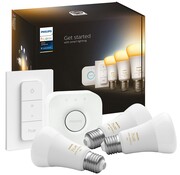 Philips Hue Starterkit E27 White Ambiance 1100 lumen (3 lampen, Bridge en Dimmer Switch)